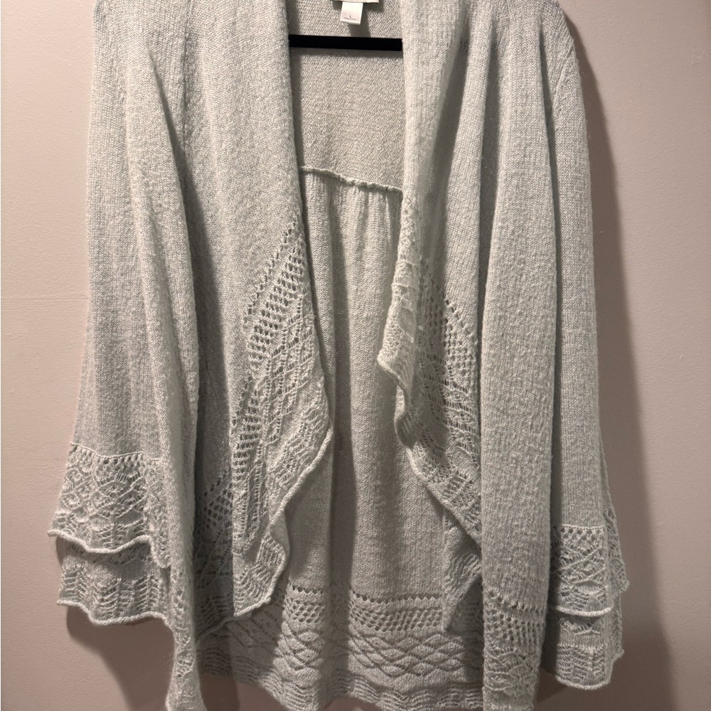 LOFT Light Gray Women's Open Front Cardigan